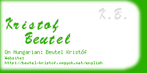 kristof beutel business card