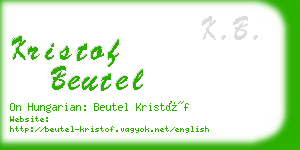 kristof beutel business card